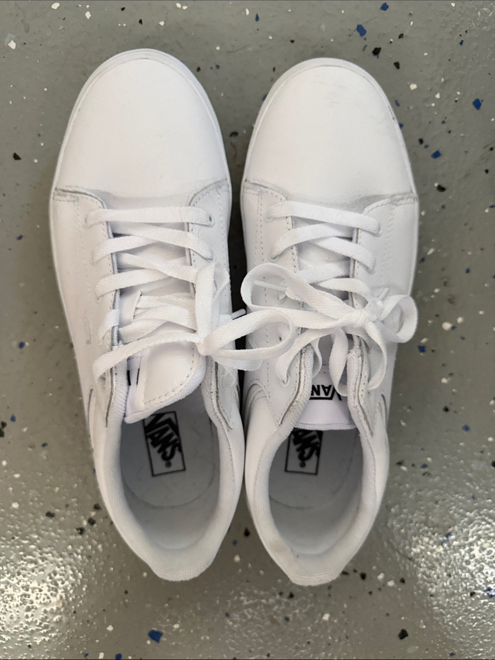 Vans Kids White Low-Top Canvas Sneakers